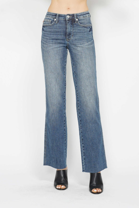 Judy Blue Full Size Tummy Control Straight Jeans - Beautifeye Boutique