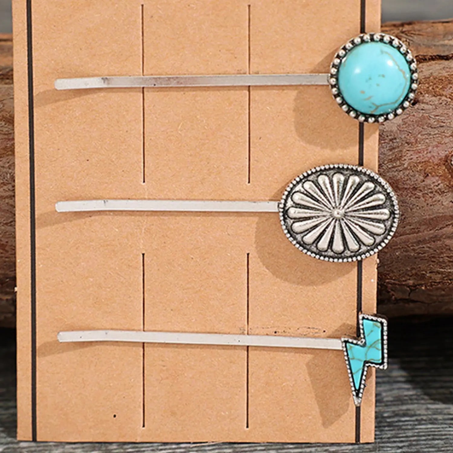 3 pc Set Turquoise Hair Pins - Beautifeye Boutique