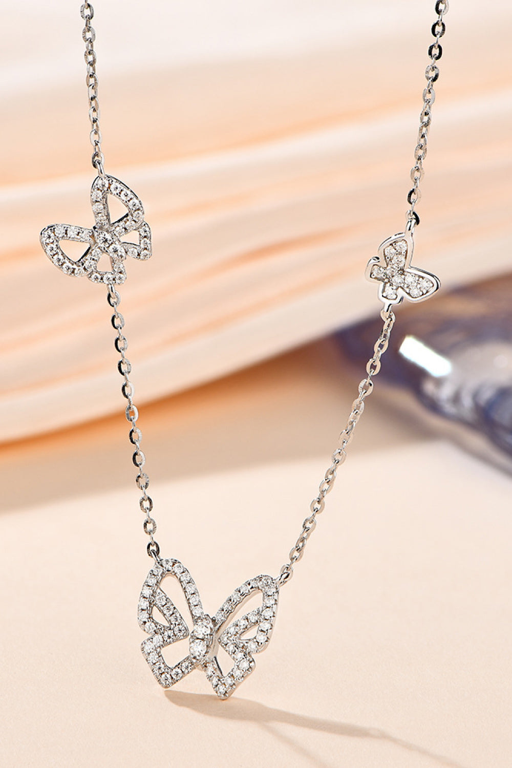 Moissanite Butterfly Shape Necklace - Beautifeye Boutique