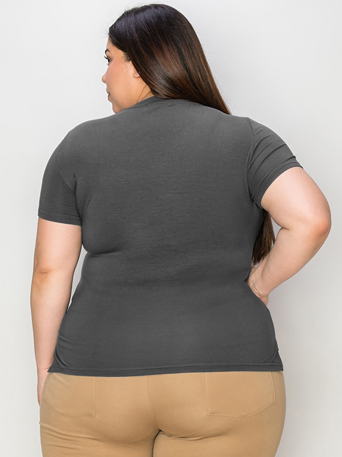 Basic Bae V-Neck High-Low T-Shirt - Beautifeye Boutique