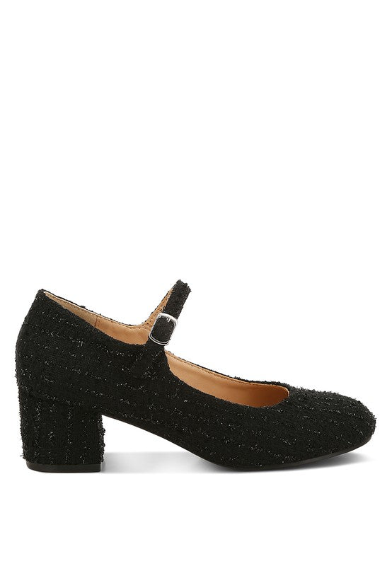 Antara Tweed Mary Jane Sandals - Beautifeye Boutique