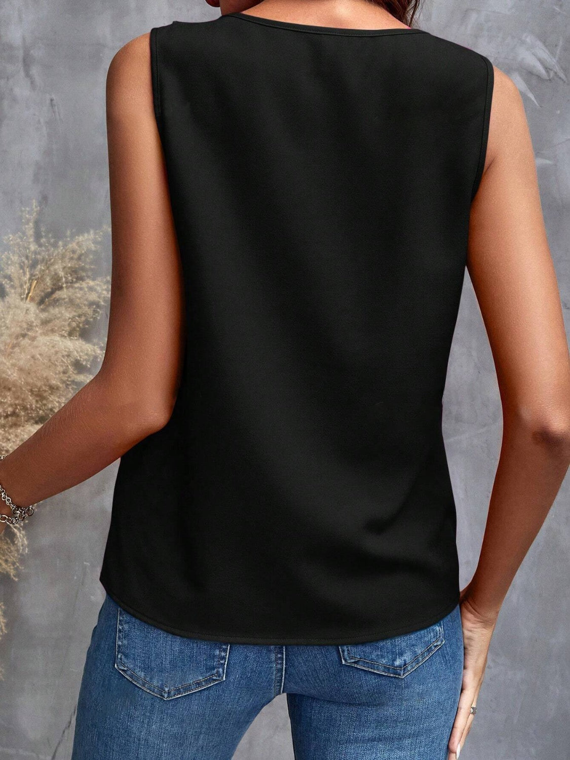 Ruffled V-Neck Tank - Beautifeye Boutique