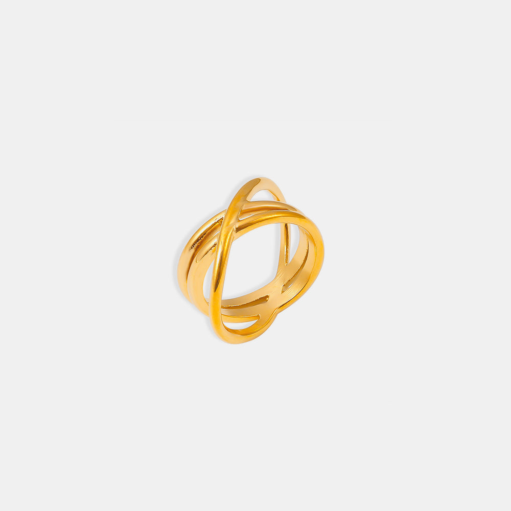18K Gold-Plated Crisscross Ring - Beautifeye Boutique