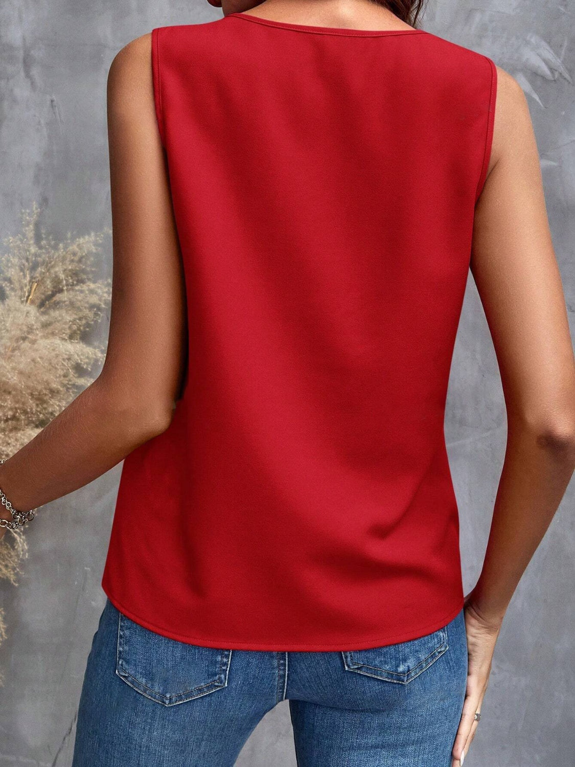 Ruffled V-Neck Tank - Beautifeye Boutique
