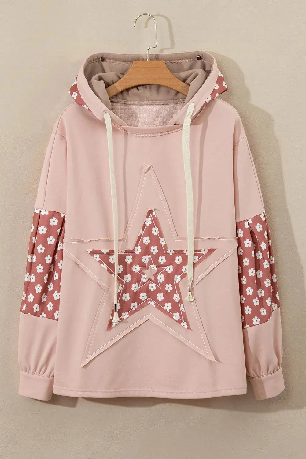 Drawstring Star Long Sleeve Hoodie - Beautifeye Boutique
