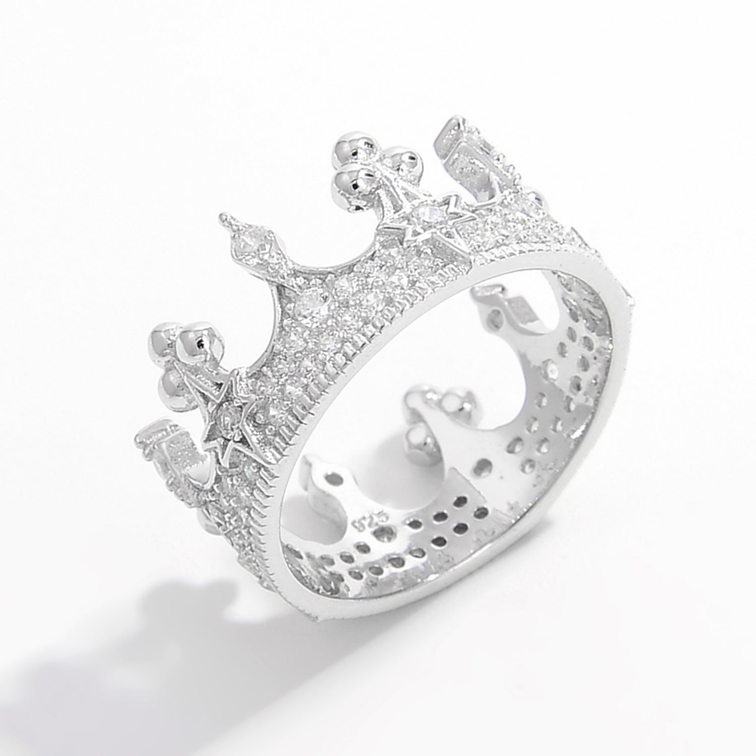 Crown Shape Zircon 925 Sterling Silver Ring - Beautifeye Boutique