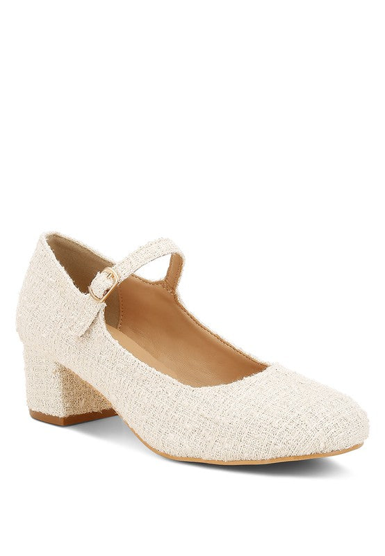 Antara Tweed Mary Jane Sandals - Beautifeye Boutique