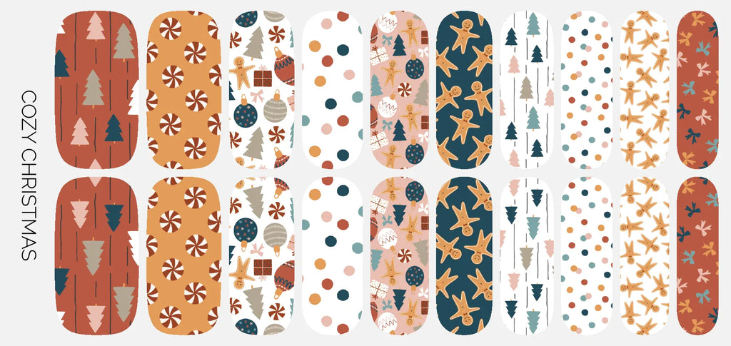 Cozy Cute Rustic Holiday Nail Polish Wrap - Beautifeye Boutique