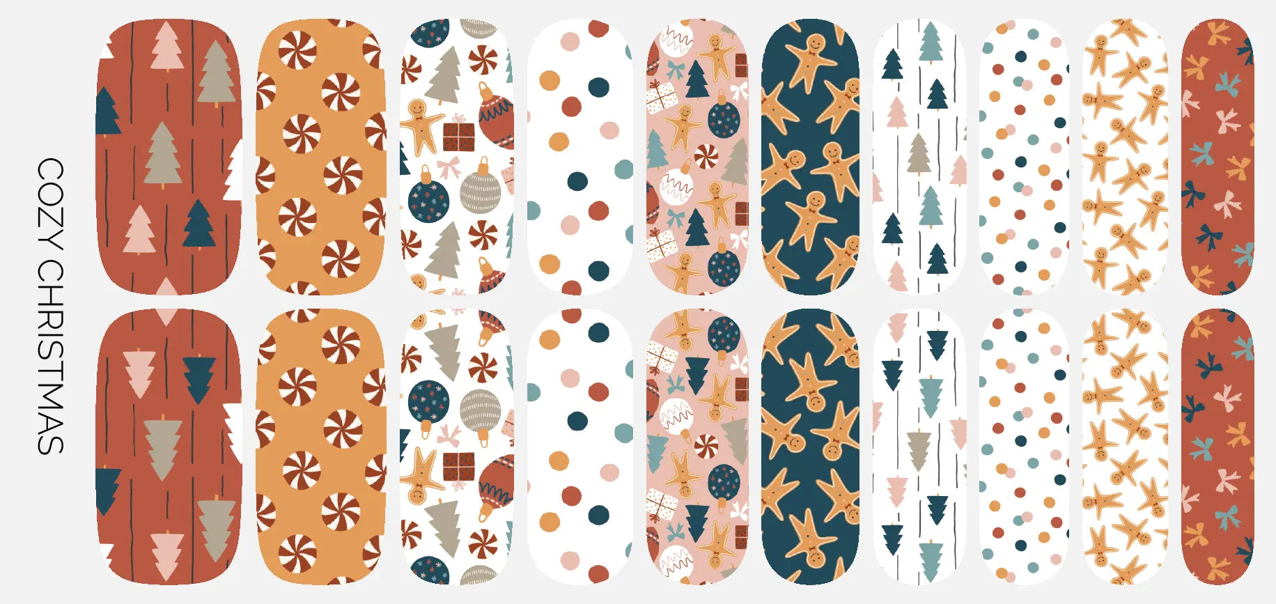 Cozy Cute Rustic Holiday Nail Polish Wrap - Beautifeye Boutique