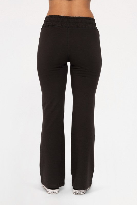 Mono B Drawstring Flared Pants - Beautifeye Boutique