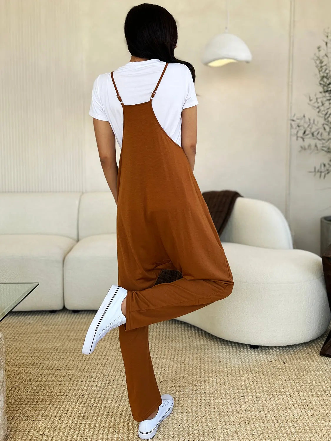 Double Take Full Size Sleeveless V-Neck Pocketed Jumpsuit - Beautifeye Boutique