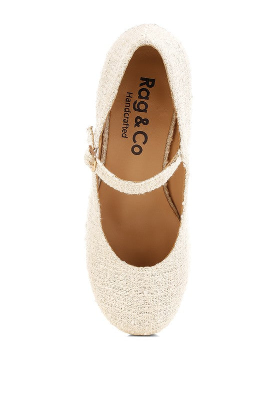 Antara Tweed Mary Jane Sandals - Beautifeye Boutique