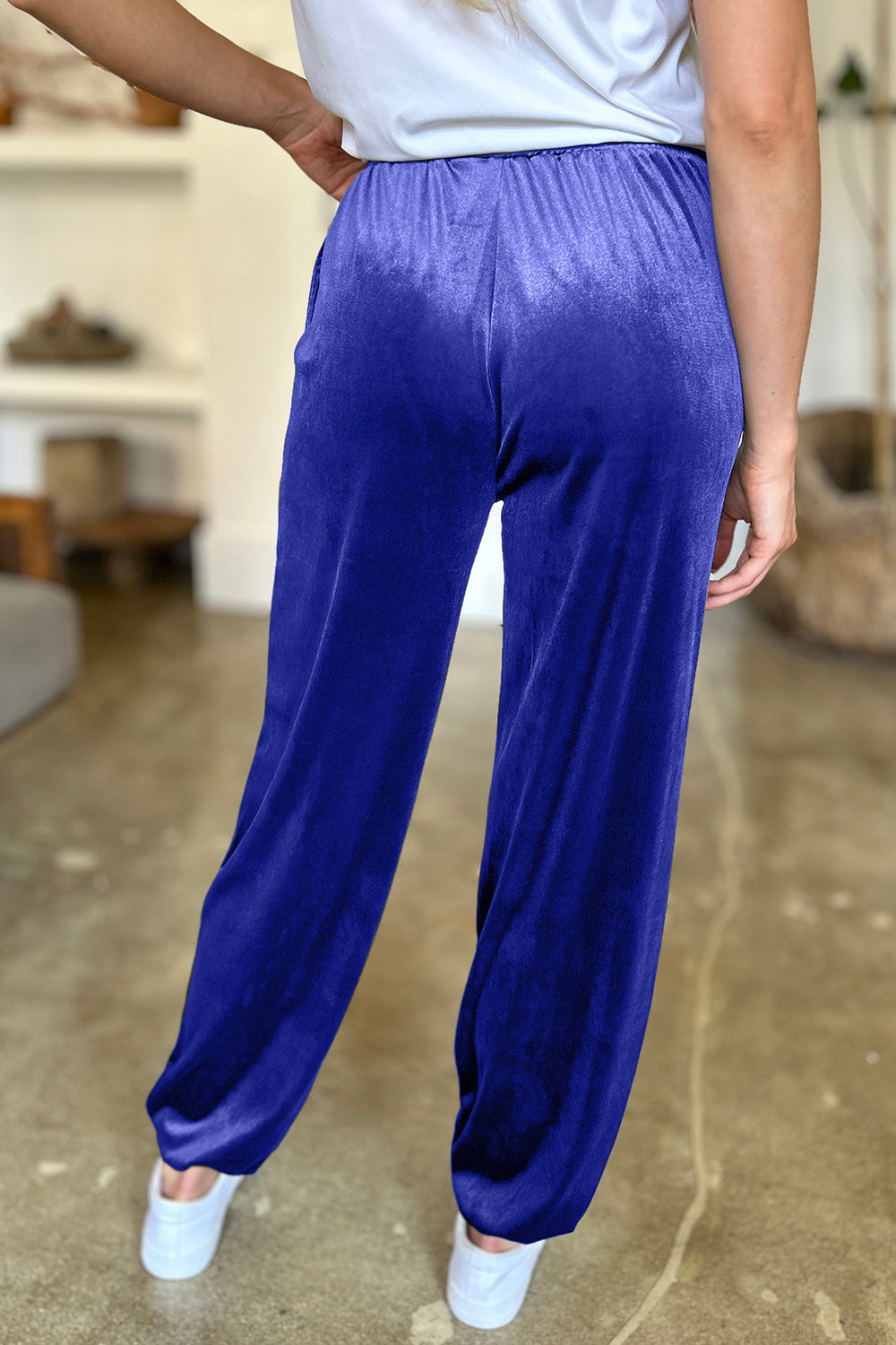 FAM-FAM Pocketed Elastic Waist Joggers - Beautifeye Boutique