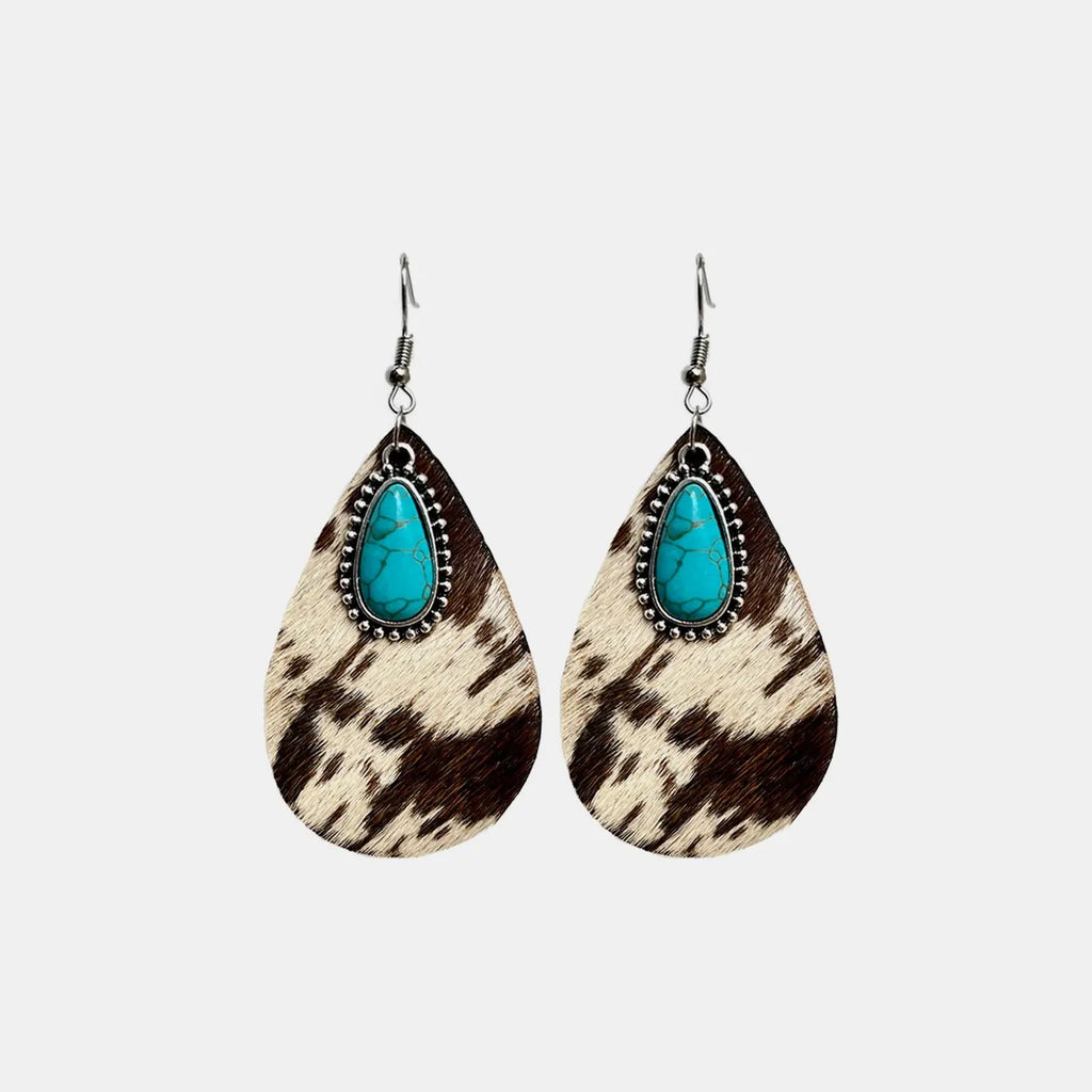 Country Sass Turquoise Teardrop Earrings - Beautifeye Boutique