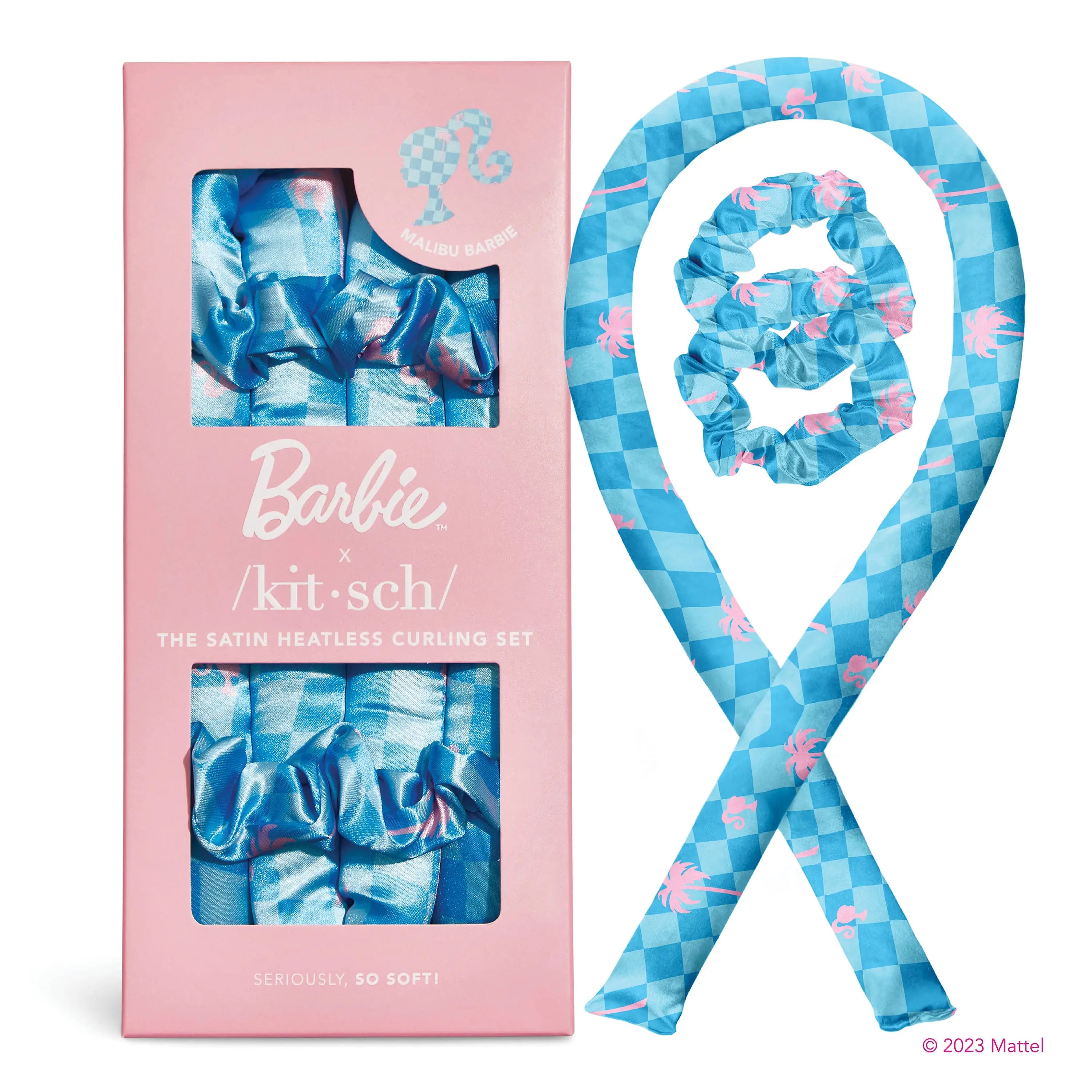 Barbie x Kitsch Satin Heatless Curling Set - Malibu Barbie - Beautifeye Boutique