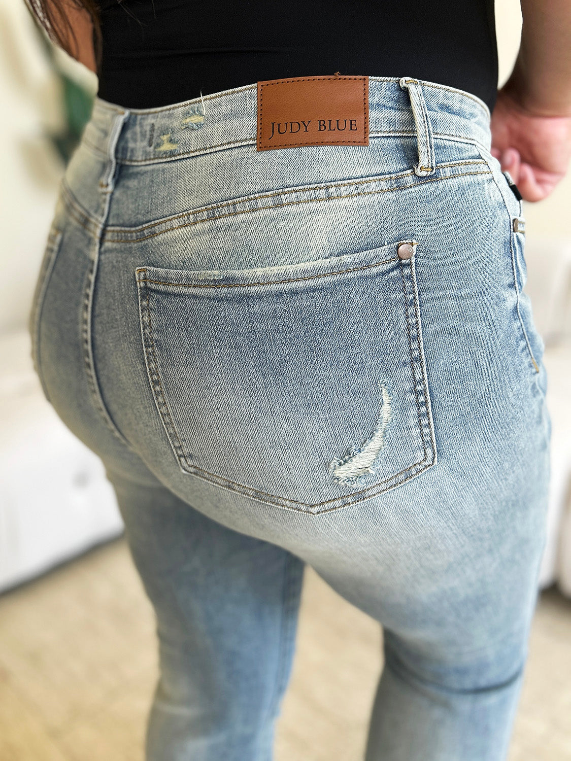 Judy Blue Full Size Mid Rise Flare Jeans - Beautifeye Boutique