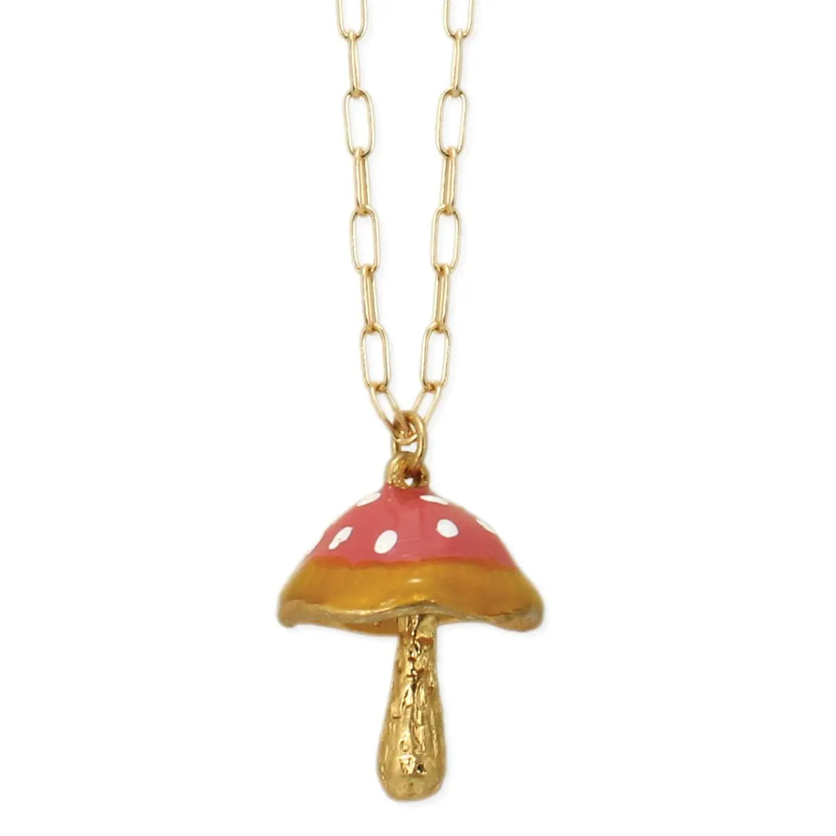 Fantasy Forest Pink Mushroom Necklace - Beautifeye Boutique