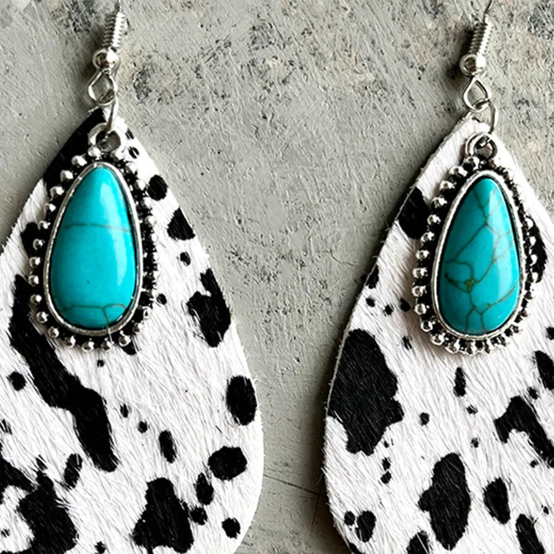 Country Sass Turquoise Teardrop Earrings - Beautifeye Boutique